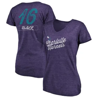 Women's Charlotte Hornets PJ Hall Purple Sideline V-Neck T-Shirt