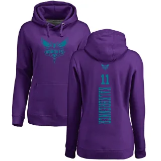 Women's Charlotte Hornets Ryan Kalkbrenner Purple Branded One Color Backer Pullover Hoodie
