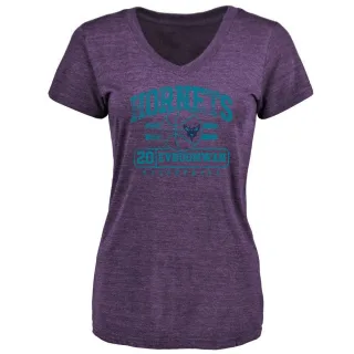 Women's Charlotte Hornets Tosan Evbuomwan Purple Baseline T-Shirt