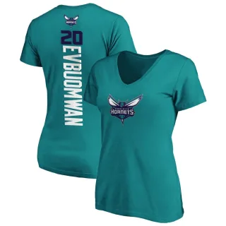 Women's Charlotte Hornets Tosan Evbuomwan Teal Backer T-Shirt