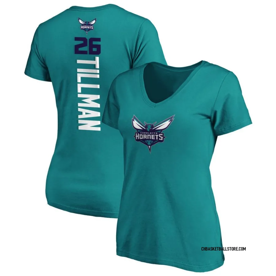 Women's Charlotte Hornets Xavier Tillman Teal Backer T-Shirt