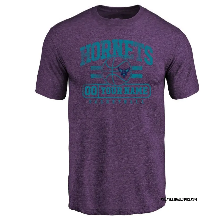 Youth Charlotte Hornets Custom Purple Baseline T-Shirt