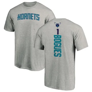 Youth Charlotte Hornets Muggsy Bogues Ash Backer T-Shirt