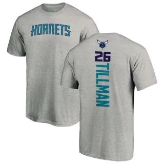 Youth Charlotte Hornets Xavier Tillman Ash Backer T-Shirt
