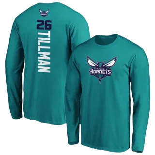 Youth Charlotte Hornets Xavier Tillman Teal Backer Long Sleeve T-Shirt